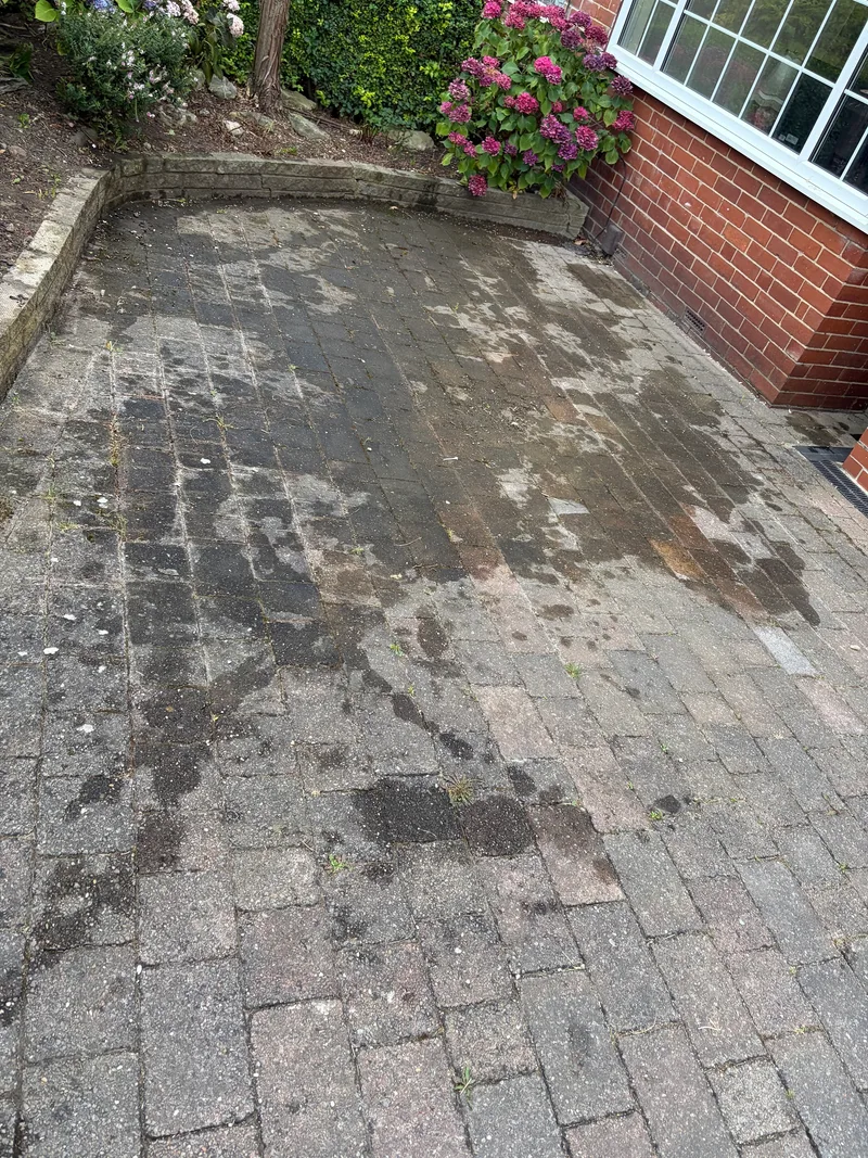 A clear paved patio photographed by Elite Waste Removal